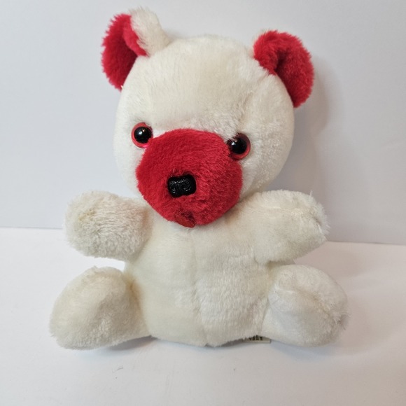 Atlanta Braves Other - Gerber Red/ White Teddy Bear VTG Atlanta Novelty 8" RARE Foam Filled Plush Body